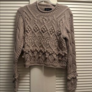Chunky Knit Sweater in Taupe Medium